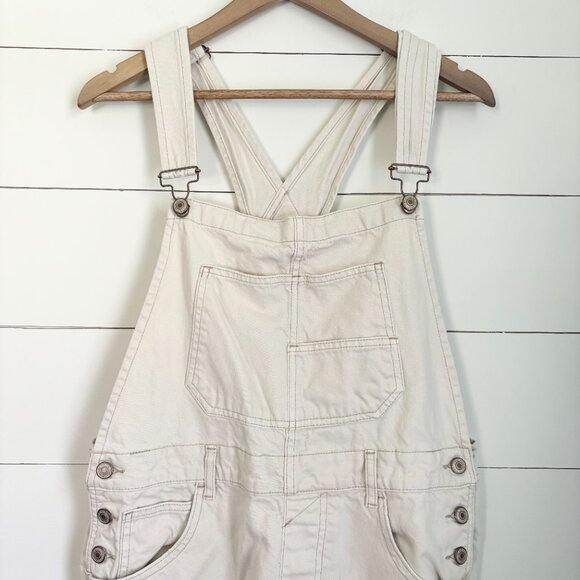 We The Free x Free People Ziggy denim cream straight leg overalls - Picture 3 of 7
